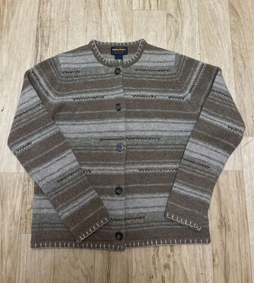 Cárdigan de Colección Woolrich 100% Lana de Cordero Borde Punto Látigo Ámbar Para Mujer’s Pequeño Foto 1 de 4