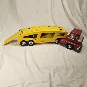 Vintage Structo Turbine Car Carrier Truck Pressed Steel USA 1960s Trailer Parts - Bild 1 von 20