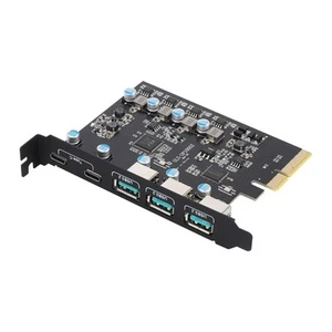 PCIe zu USB 3.2 Gen 2 Karte mit 10 Gbit/S Bandbreite 5-Port (3X USB-A -2X U4895 - Photo 1/9