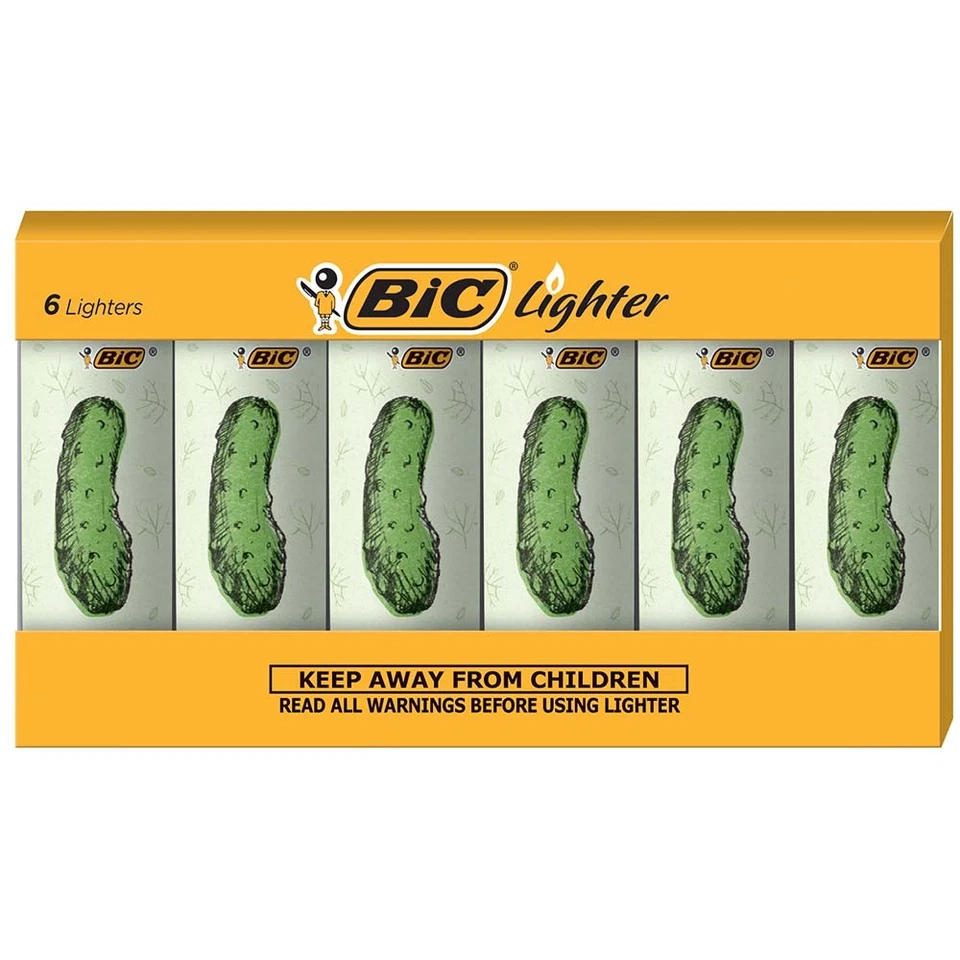 Encendedores de Bolsillo BIC Edición Especial Serie Pickle, Juego de 6 Encendedores Foto 1 de 4
