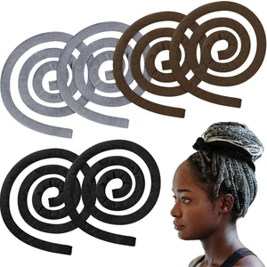 6 Stück Spiral Lock Haargummi Dreadlock Accessoire Haarbänder Eisendraht Embedd... - Bild 1 von 5