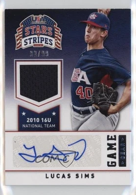 2015 Panini Stars and Stripes Game Gear Signatures /99 Lucas Sims #64 Auto - Image 1 of 2