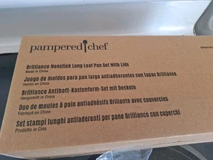 New Pampered Chef Brilliance NONSTICK Loaf Pan Set With Lids - Picture 1 of 4