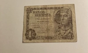 Banconota, Spagna, 1 peseta, prefisso E03414562 (1434) - Foto 1 di 2