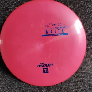Discraft Disc Golf Paul McBeth Titanium Malta Midrange Disc 5/4/1/3 Red 175-176 - Picture 1 of 5