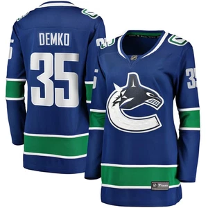 Women's Fanatics Thatcher Demko Blue Vancouver Canucks Home Breakaway Jersey - Picture 1 of 3