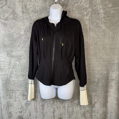 Free People Movement Corsé Negro Doble Cremallera Tejido Puño Performance Chaqueta Talla L Foto 1 de 4