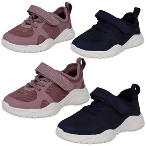 Niños Clarks Unisex Lavable a Máquina Vegano Informal Entrenadores Pluma Ath - Imagen 1 de 37