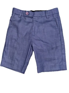 Leo & Zachary Jungen blau maßgeschneiderte elegante Shorts mit strukturiertem Stoff Größe 6 - Bild 1 von 3