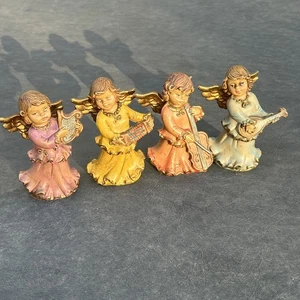 4er Set Vintage Fontanini Depose Italien Engel Band Instrumente 4" groß - Bild 1 von 18