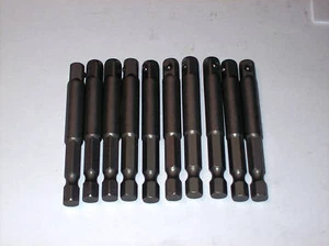 10 POWER EXTENSION BARS DRIVER BITS HEX SHANK 1/4" - Picture 1 of 1