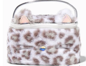 Claire’s Club Furry Snow Leopard Kosmetiktasche Kosmetiktasche Neu - Bild 1 von 2