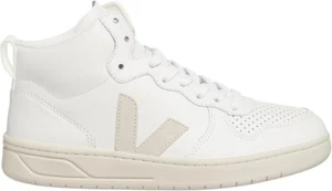 Veja V-15 Mens Size 11.5 Shoes Extra White/Natural High Top Leather Sneakers - Picture 1 of 10