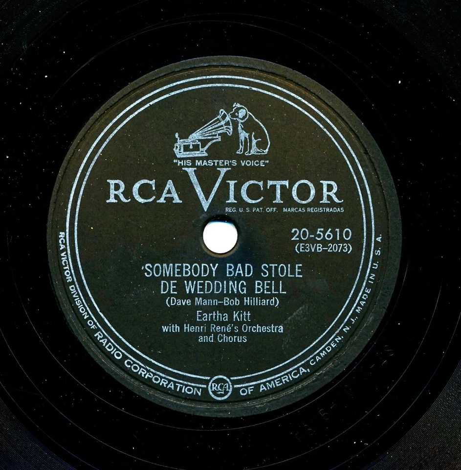 EARTHA KITT on 1954 RCA Victor 20-5610 - Somebody Bad Stole De Wedding Bell - Image 1 of 1