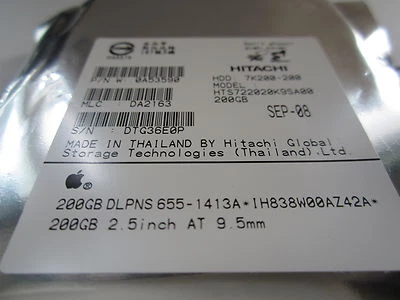NEW SEALED Hitachi 200GB 2.5" SATA Hard Drive 7K200-200 HTS722020K9A300 200GB  - Image 1 of 3