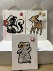 Disney Bambi, Thumper, & Flower Cross Stitch, Needle Point On A Canvas