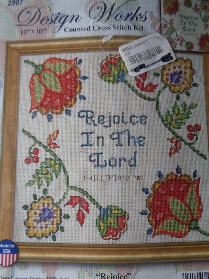 Rejoice Counted Cross Stitch Kit 10x10 14 Count 021465029078