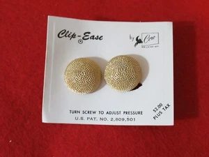 Vintage Coro Pegasus neu goldfarbene verstellbare Clip-On Ohrringe neu aus altem Lagerbestand - Bild 1 von 7