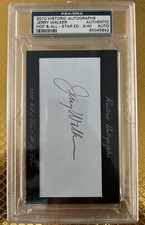 Jerry Walker Historic Autographs HOF & All-Star AUTO  8/40 - PSA/DNA Baseball