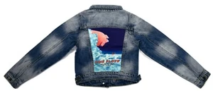 Dragonfly Youth Girls Pink Floyd Concert Poster Denim Jacket New S, M, L, XL - Picture 1 of 2