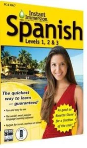 Instant Immersion Spanish Levels 1, 2 & 3 PC MAC CD w/ CDs DVD & MP3 learn tools - Picture 1 of 1