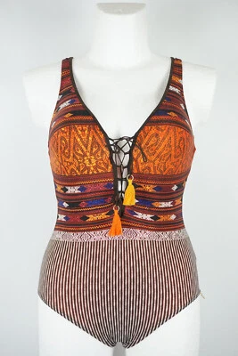 Opera Badeanzug Größe 40 B - 40 D Cup Bademode Orange Braun Mehrfarbig Sommer - Bild 1 von 4