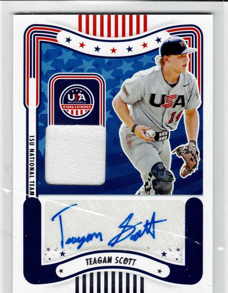 Teagan Scott 2024 USA Baseball Autograph/Game-Used Card - Image 1 of 3