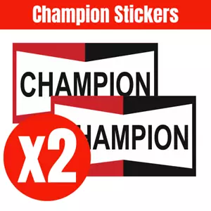 2 x Champion Classic Retro Vintage Auto selbstklebend Vinyl Aufkleber Aufkleber - Bild 1 von 4