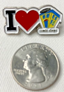 I LOVE COMIC SHOPS NYCC NEW YORK COMIC CON EXCLUSIVE PIN NEW - Picture 1 of 2
