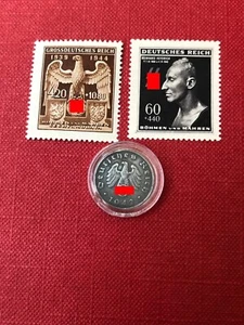 Böhmen Mähren SS NAZI POLIZEI GENERAL Reinhard Heydrich STAMPS COIN DEATH MASK** - Bild 1 von 2