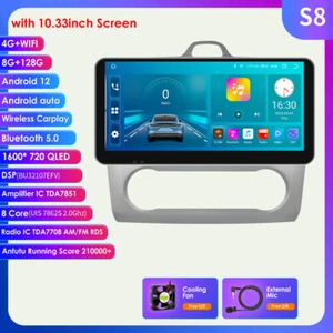 10.33" Für Ford Focus MK2 2004-2011 Android 12 Radio Autoradio Carplay BT5 128GB - Bild 1 von 19