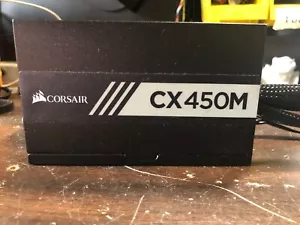 Corsair CX450M 450W Modular Desktop Power Supply | NO PCI-E CABLES - Picture 1 of 8
