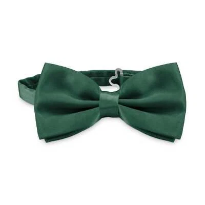 Noeud papillon élégant de couleur Vert Foncé pour homme réglable