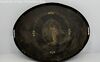 Vintage Hand Painted Metal Serving Tray Oval Shaped With Double Handles 25 3/4"