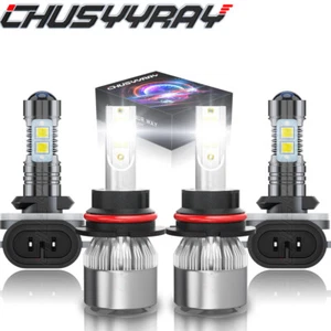 For Dodge Durango 2001-2003 4x 9007 LED Headlight Hi/Lo+881 Fog Light Bulbs Kit - Picture 1 of 10