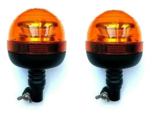 2x 45 LED Rundumleuchte Warnleuchte R65 R10 12V 24V E9 Flex doppelter Blitz - Bild 1 von 7