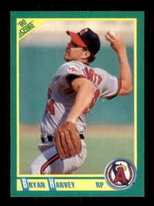 1990 Baseball Score Bryan Harvey California Angels #8