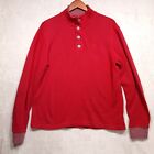 Banana Republic Mens Mock Neck Pullover Sweater Sz.Large/Red/Br Logo/100% Cotton