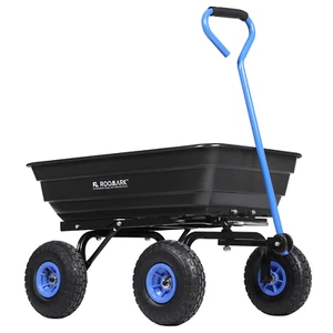 Roomark Poly Garden Dump Cart 600 lbs Heavy-duty Yard Carts and Wagons 10" Tires - Picture 1 of 9