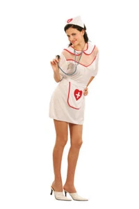 Sexy Nurse Uniform Womens Fancy Dress Costume Size 10 - 12 - Picture 1 of 1