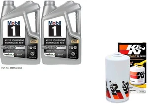 Mobil1 5W30 Full Synthetic Engine Oil - 10 Qts. w/K&N HP-4005 Oil Filter - Picture 1 of 1