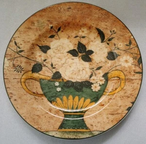 SET OF 2 SAKURA WHITE ROSES SALAD PLATES 8 1/4" FLORAL - Picture 1 of 2