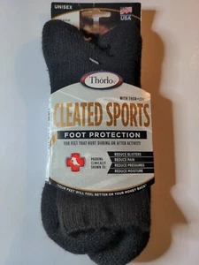 Thorlo Cleated Sports - Foot Protection Socks - X-Large - Black - Unisex - Picture 1 of 5