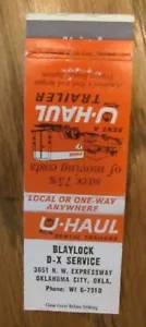BLAYLOCK D-X GASOLINERA MATCHBOOK CUBIERTA: OKLAHOMA CITY, OKLAHOMA -G7 - Imagen 1 de 1