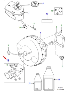 JAGUAR F-TYPE Coupe X152 Brake Master Cylinder LHD T2R44092 NEW GENUINE - Picture 1 of 2