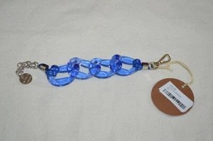 Pulsera Brenda Schoenfeld Now Lucite Cuentas de Colores Azul Marino Eslabón $45 - Imagen 1 de 5