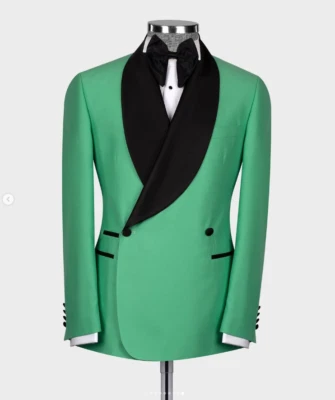 Trajes de hombre de un solo pecho calce ajustado chal solapa esmoquin formal graduación novio personalizado Foto 1 de 4