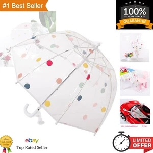 39-Inch Windproof Kids Umbrella - Colorful Dot Design for Rainy Adventures - Picture 1 of 7