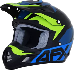 AFX FX17 Aced Helmet 2XL Lime Multi Blue 0110-6503 - Picture 1 of 1
