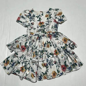 Janie And Jack Mädchen Blumen Kurzarm Kleid Gr. 8 - Bild 1 von 7